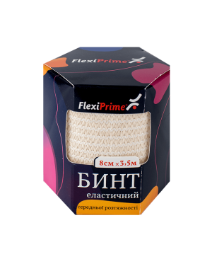 Бинт еластичний FlexiPrime® 8см*3,5м. Середньої розтяжності
